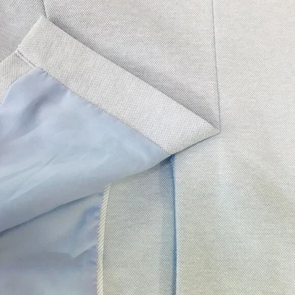 Talbots Petite Aberdeen Knit Piqué Blazer – Size 8P – Light Blue - Picture 6 of 11